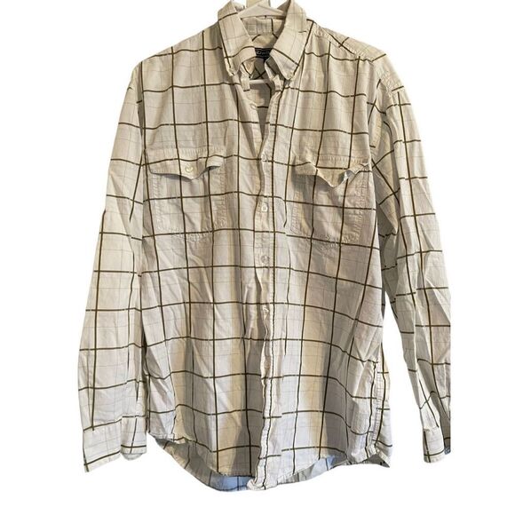 Roper Men's White Long Sleeve Collared Polo Shirt Size M - Picture 1 of 11